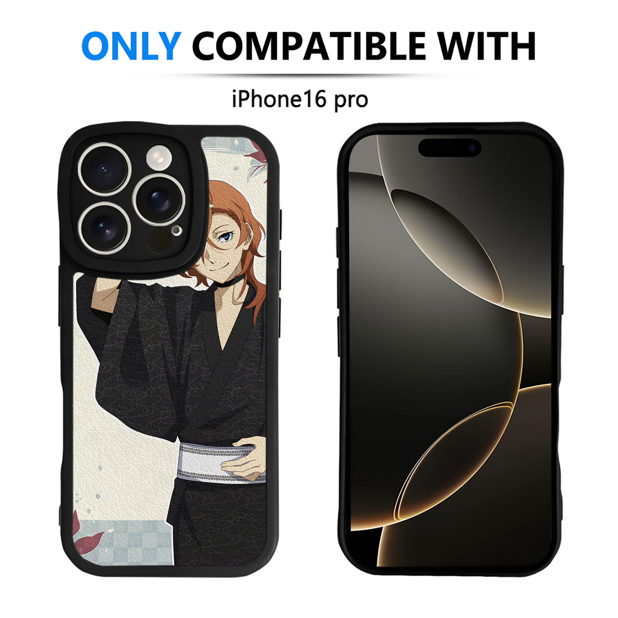 （画像用） 文豪ストレイドッグス Bungo Stray Dogs 【iPhone 16シリーズ対応】シリコンスマホケース（レザー調） 材質：シリコン